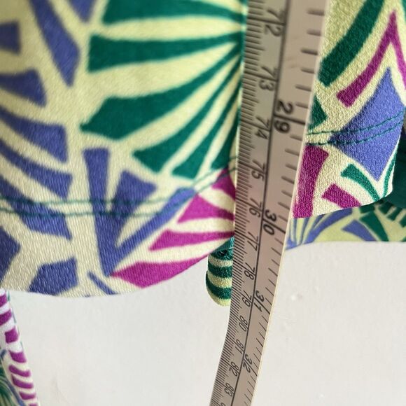 Dana Buchman Multicolor Women's Top Blouse Pullover Lined 2X Belted - Picture 7 of 8